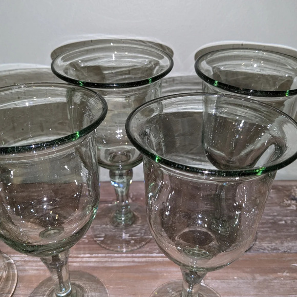 Set of 6 Casa by Pottery Barn water goblets - Picture 10 of 11